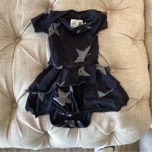 Nununu 0-6 month Onsie Star Dress